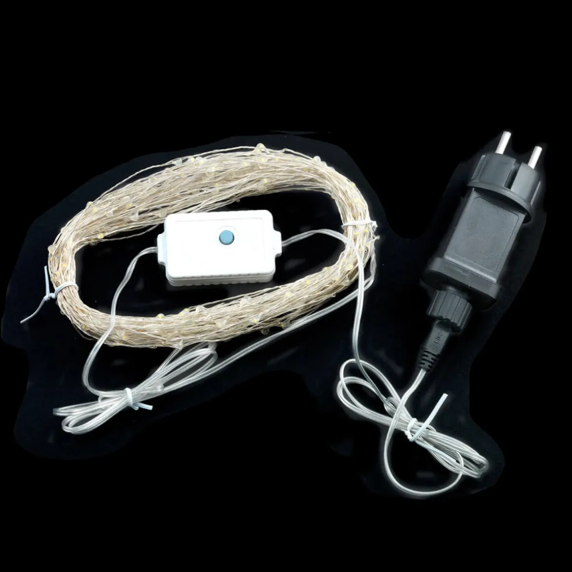 GNISTRA Ljusslinga 10m Varmvit 100LED Transformator