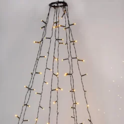 GOLDEN WARM WHITE Julgransbelysning 2m Grön IP44