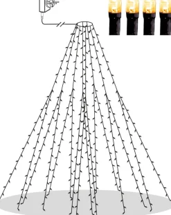 GOLDEN WARM WHITE Julgransbelysning 2m Grön IP44