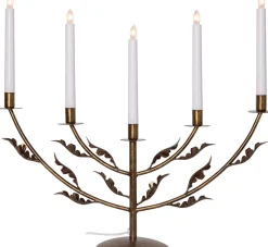 GRACE Metalljusstake 48cm Antikmässing