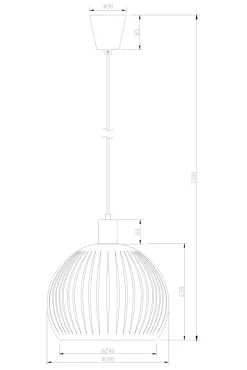GRAFIKA Taklampa 36cm Svart