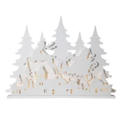 GRANDY Tomte & Släde 127LED 1,21m Vit