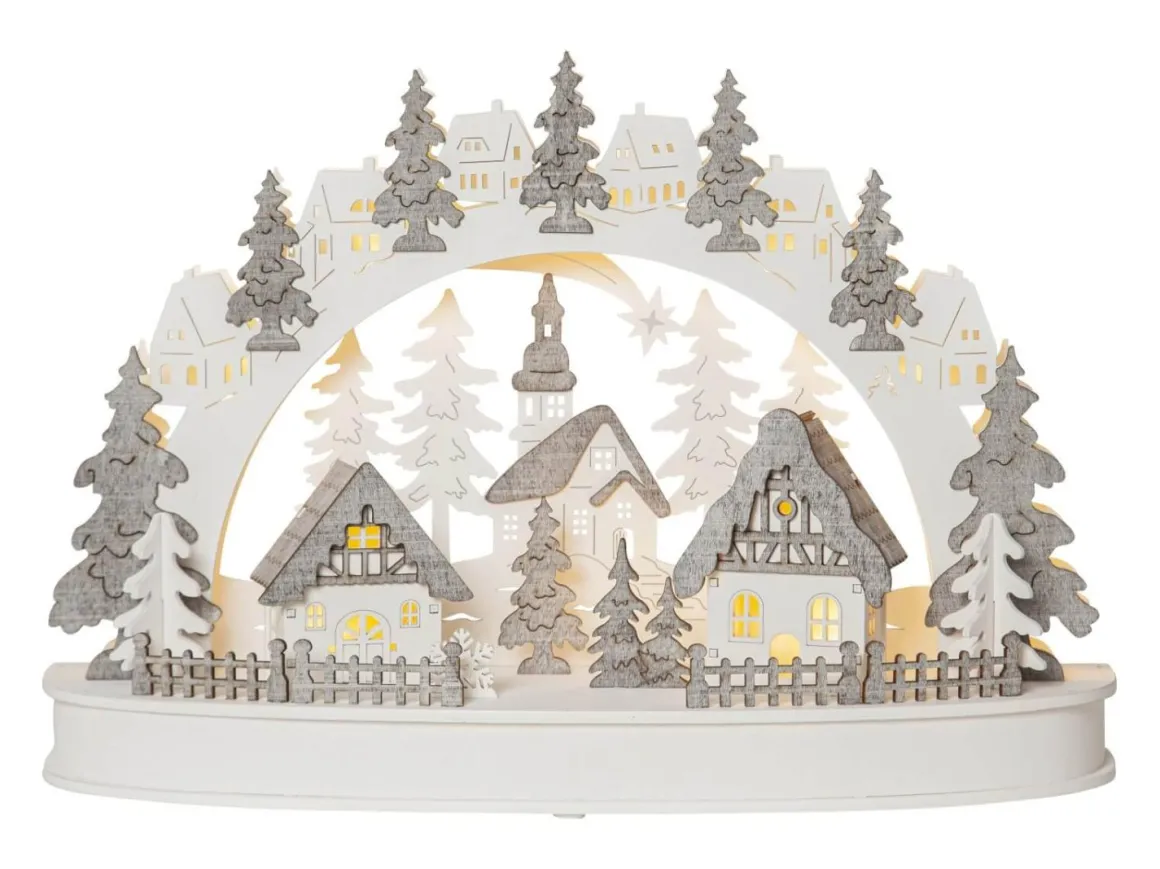 GRAUBERG Ljusstake Batteri 10L 42cm Grå