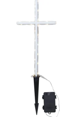 GRAVECROSS LED-Gravljus 41cm 24LED IP44 Vit