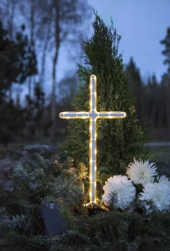 GRAVECROSS LED-Gravljus 41cm 24LED IP44 Vit