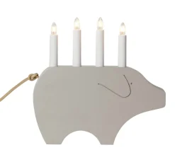 GRY Ljusstake 4L 28,5cm Beige