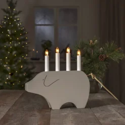 GRY Ljusstake 4L 28,5cm Beige