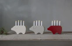 GRY Ljusstake 4L 28,5cm Beige