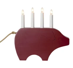 GRY Ljusstake 4L 28,5cm Röd