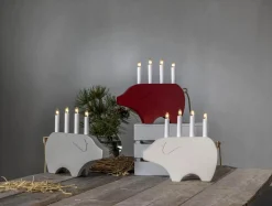 GRY Ljusstake 4L 28,5cm Röd