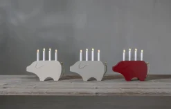 GRY Ljusstake 4L 28,5cm Vit