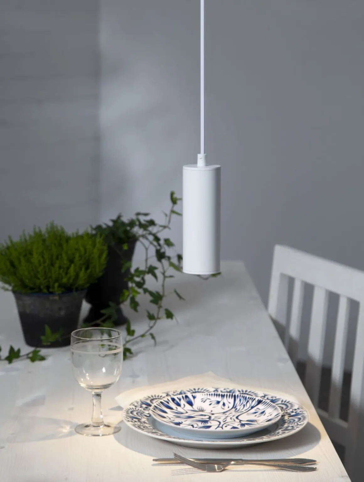 GU10 HIDE Sladdställ 17cm Vit