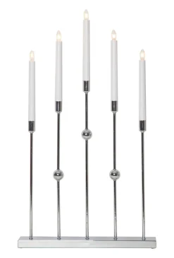 GUSTAVO Ljusstake 5L 64cm Krom