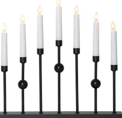 GUSTAVO Ljusstake 7L 37cm Svart