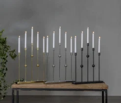 GUSTAVO Ljusstake 5L 64cm Svart