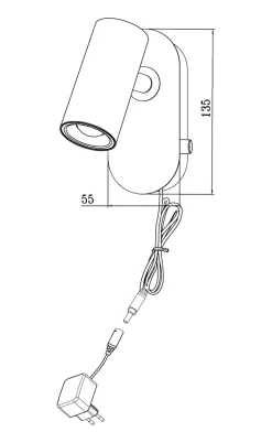 GUSTO Väggspot LED 14cm Svart