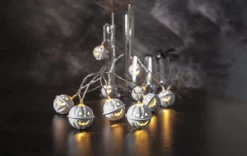 HALLOWEEN Ljusslinga Batteri 1,35m 10LED Varmvit/Vit