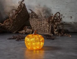 HARVY DekorationsPumpa Batteri 20cm Orange