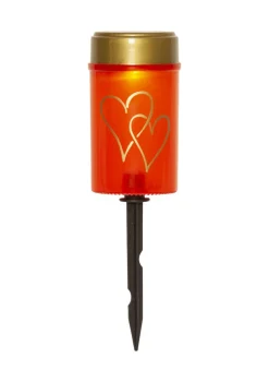 HEARTY Solcellsljus 12cm Röd