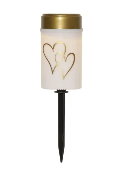 HEARTY Solcellsljus 12cm Vit