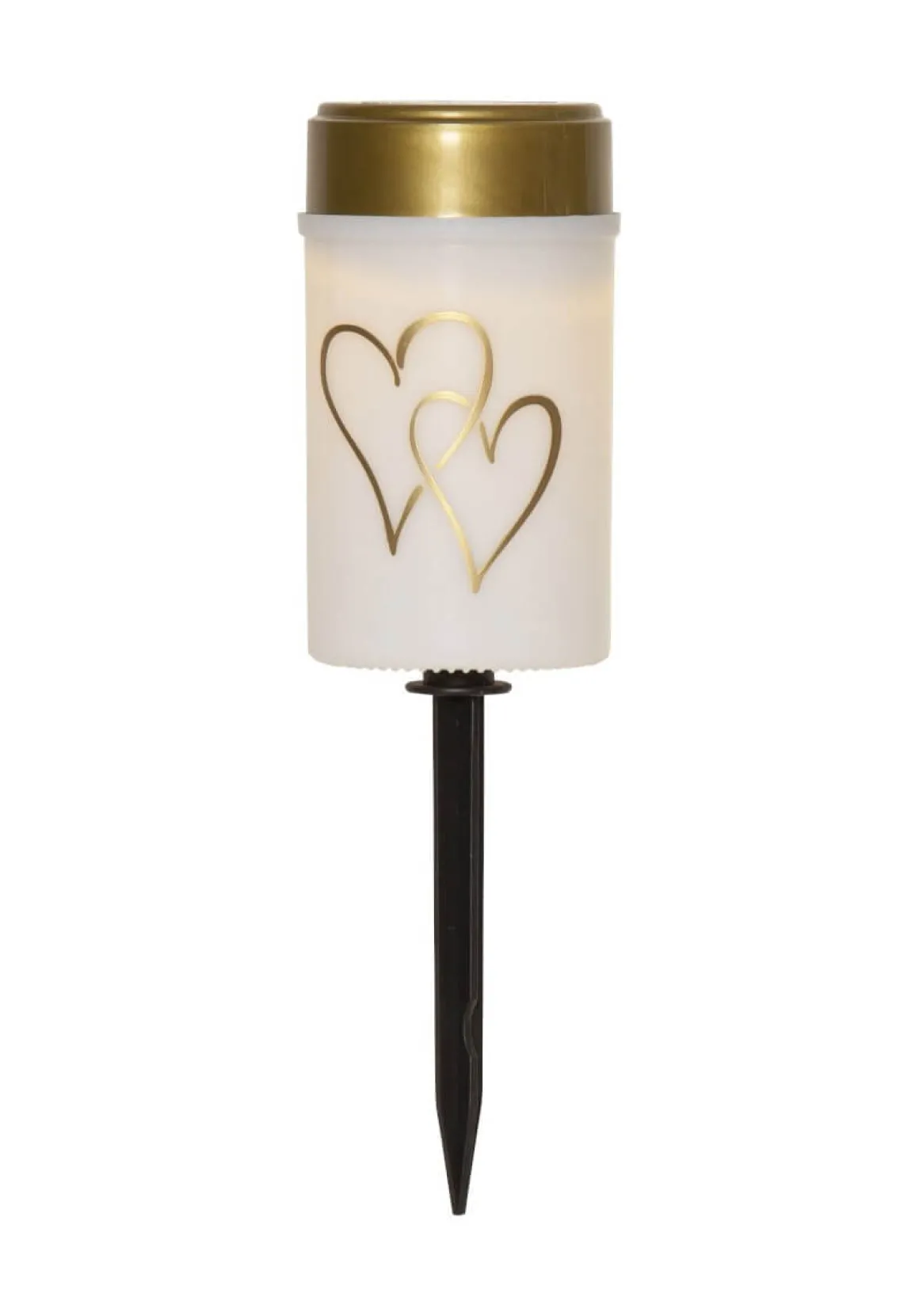 HEARTY Solcellsljus 12cm Vit