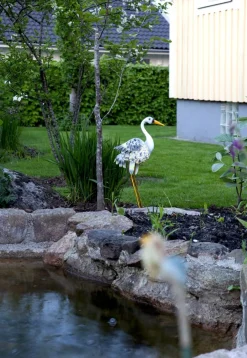 HERON Solcellsdekoration 55cm Grå