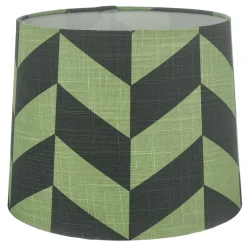 HERRINGBONE Lampskärm Linne 25cm Grön