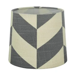 HERRINGBONE Lampskärm Linne 16cm Grå/Vit