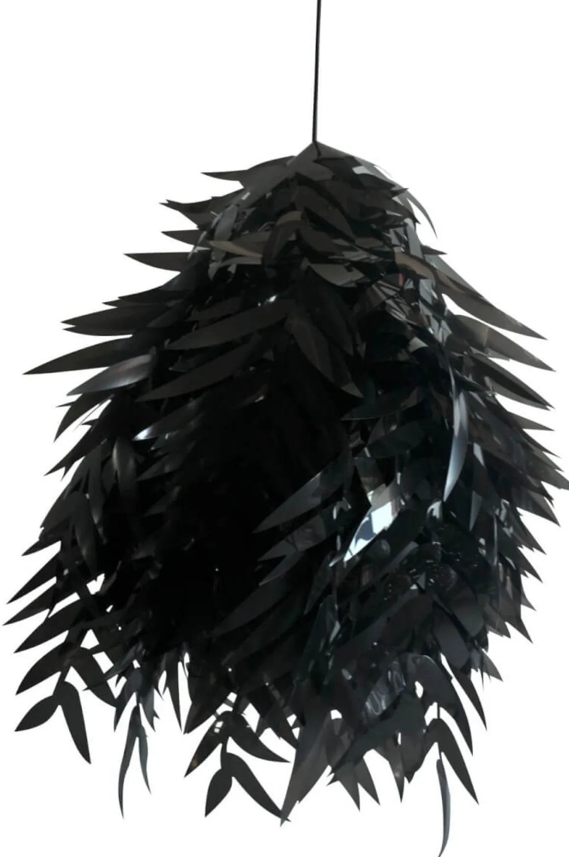 HÄNGANDE LÖV Takpendel 60cm Svart