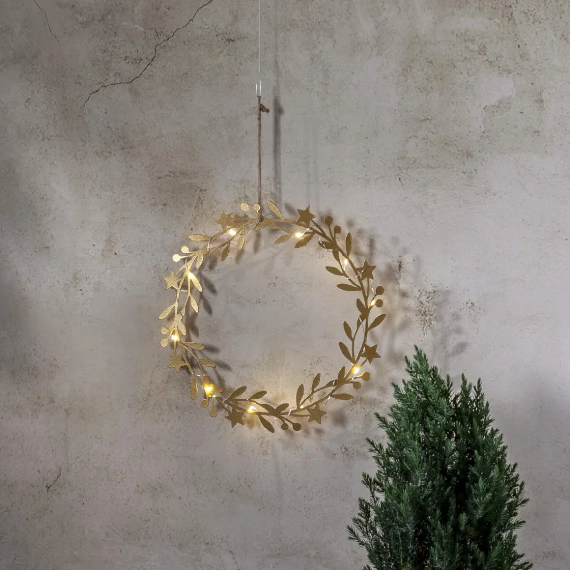 HOLIDAY Hängande dekoration Batteri 28cm Guld