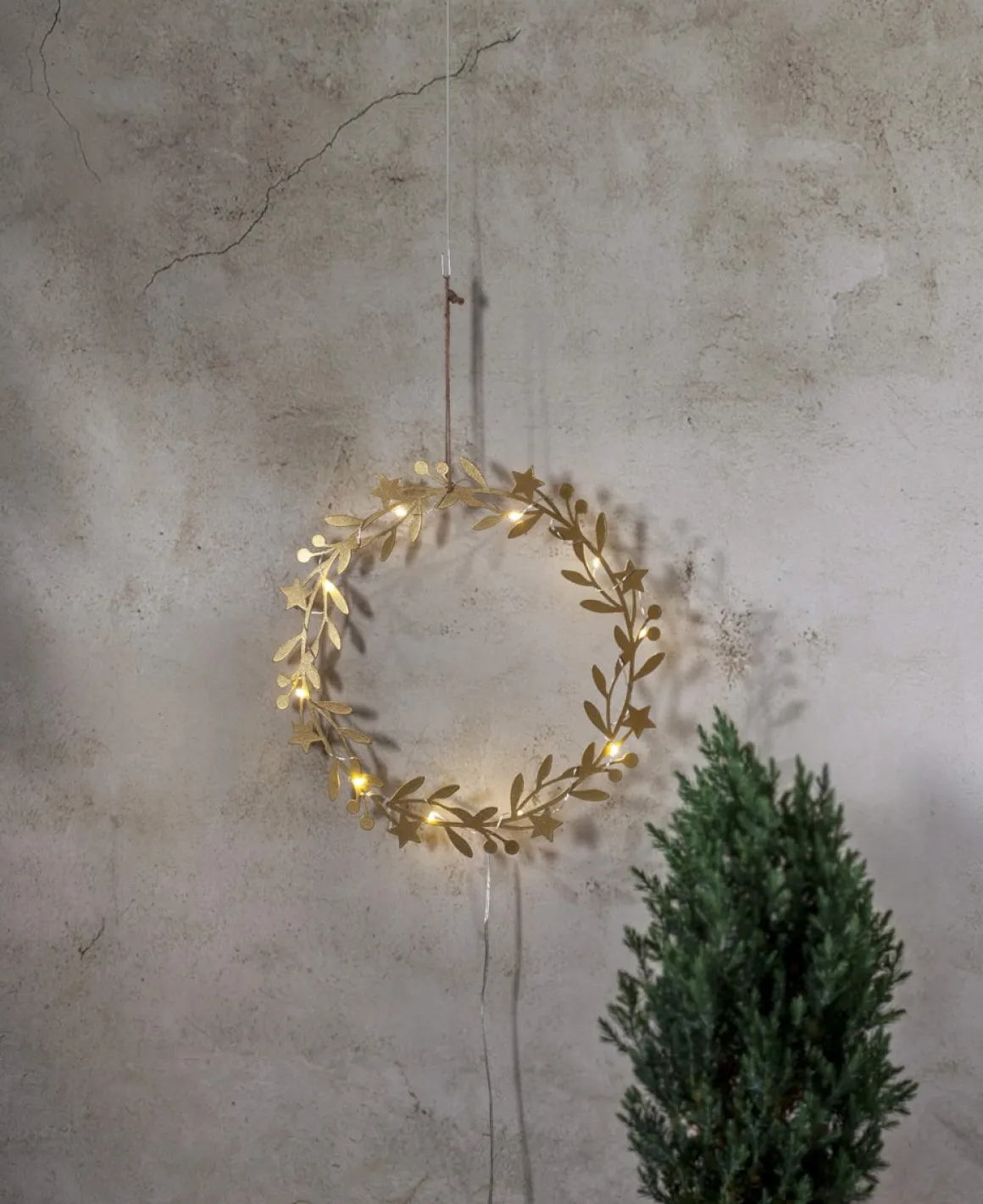 HOLIDAY Hängande dekoration Batteri 28cm Guld