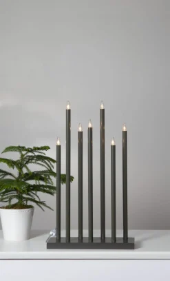 HOLY Träljusstake 66cm Grå