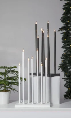 HOLY Träljusstake Set 66cm Vit