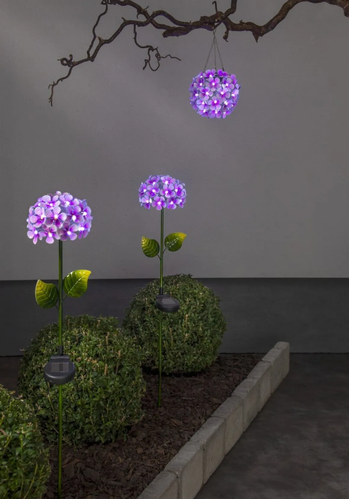 HORTENSIA Solcellspinne 77cm Rosa