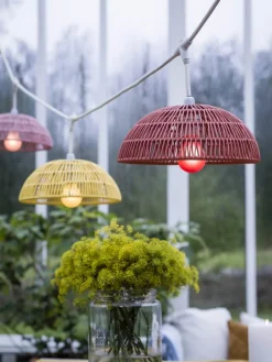 HUE Utomhusskärm 30cm Röd Rotting