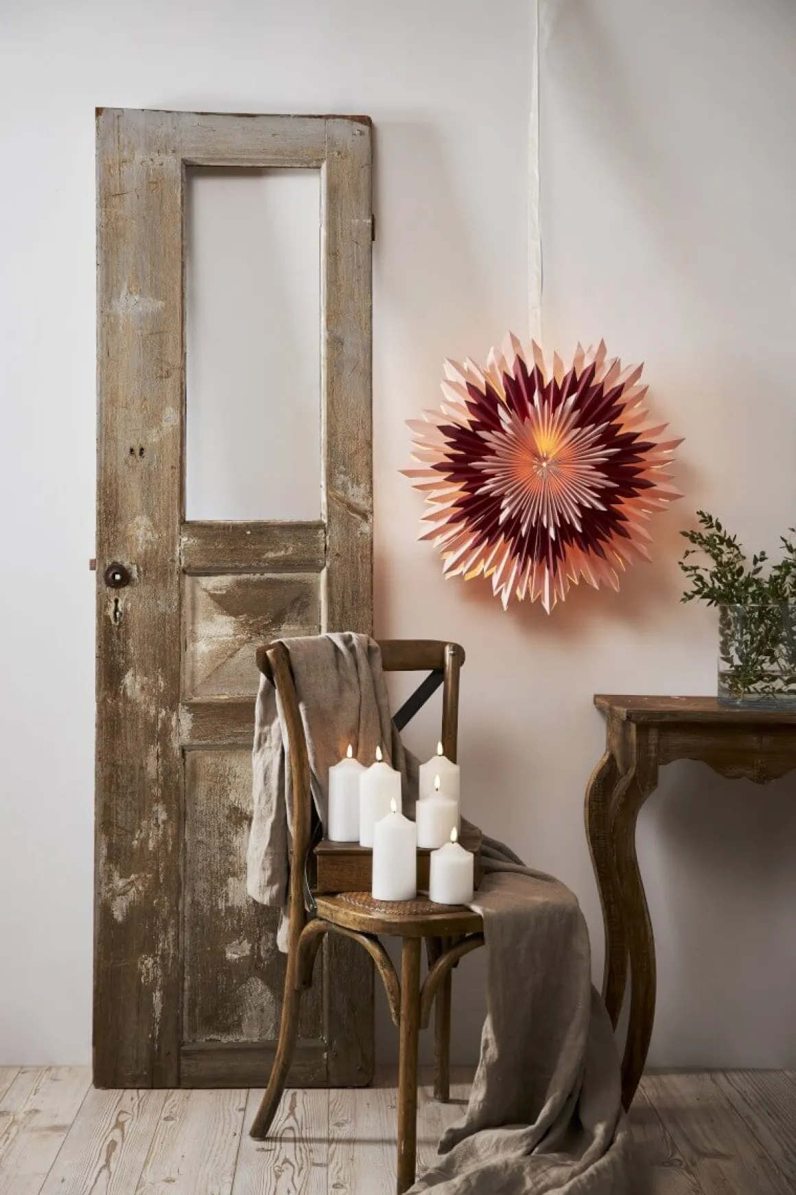 ICE Pappersstjärna 50cm Rosa