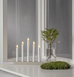 INEZ Ljusstake 24cm Vit/Beige