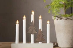 INEZ Ljusstake 24cm Vit/Beige