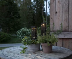 IZOLA Solcellsdekoration 18cm Svart IP44