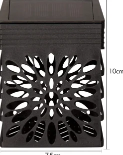 IZOLA Solcells-vägglykta 2-Pack 10cm Svart