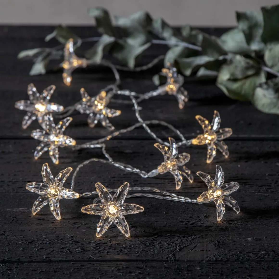 IZY Ljusslinga Blommor Batteri 135cm 10LED Varmvit/Klar