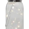 Jamjar Solcellslykta 18cm Transparent