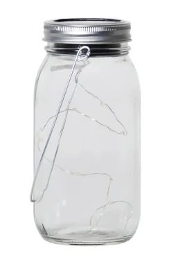 Jamjar Solcellslykta 18cm Transparent