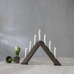 JARVE Ljusstake 7L 41cm Brunbetsad