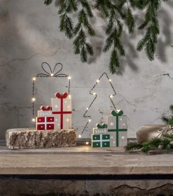 JOLLY Bordsdekoration Gran Batteri 27,5cm Grön