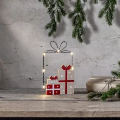 JOLLY Bordsdekoration Paket Batteri 25cm Röd