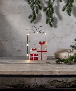 JOLLY Bordsdekoration Paket Batteri 25cm Röd