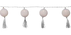JOLLY TASSEL LIGHT Batterislinga 135cm Vit