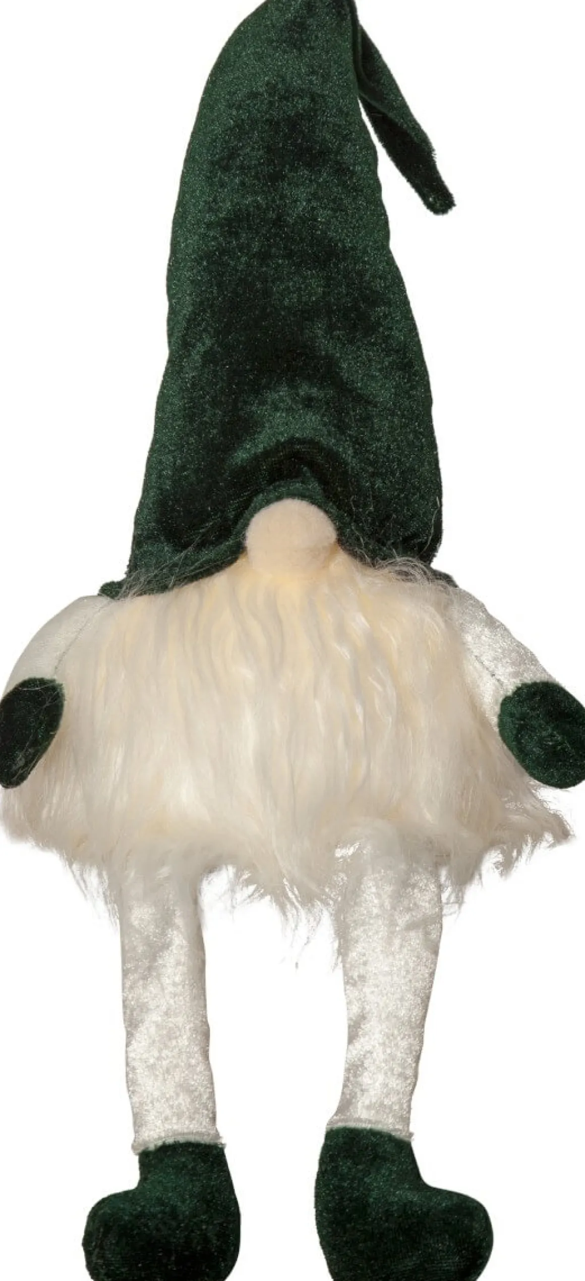 JOYLIGHT Dekorationsfigur Tomte Batteri 44cm Grön