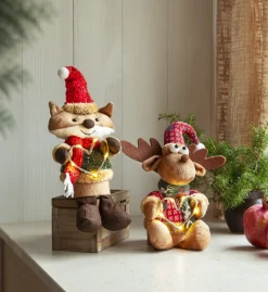 JOYLIGHT Dekorationsfigur Älg Batteri 21cm Brun